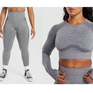 Gymshark Grey Flex Set (1 top + 2 leggings)